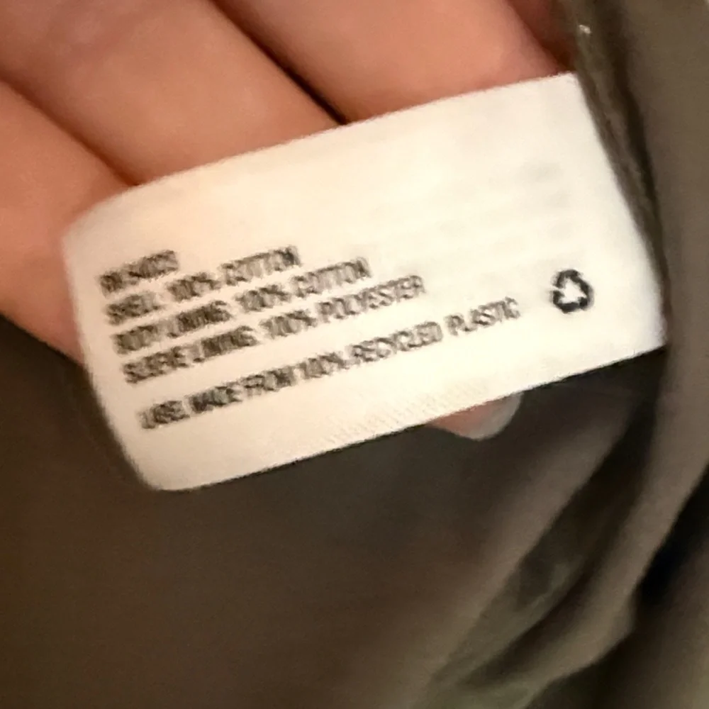 GAP Khaki Utility Jacket for Women Drawstring Waist Pockets Cotton Small Light